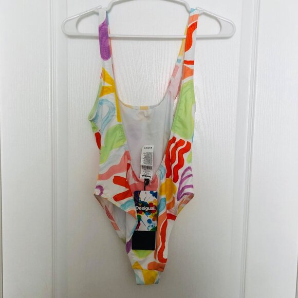 Desigual Women's Biki Arte One-Piece Swimsuit Size S Multicolor Abstract Print - Picture 5 of 8